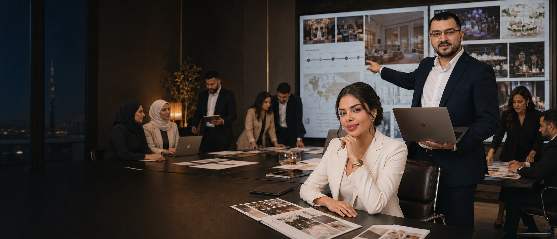 The Maison Iman team in a collaborative planning session.